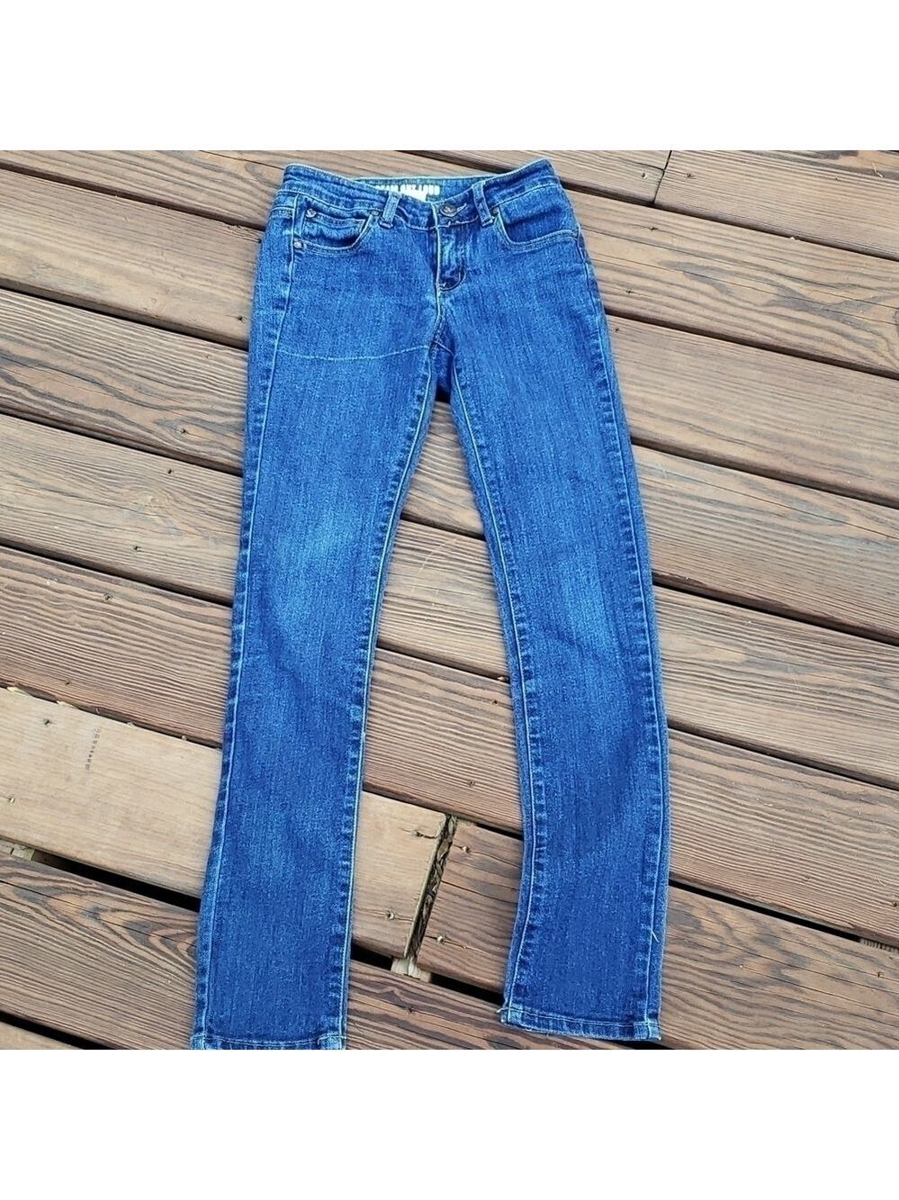 Selena Gomez Dream Out Loud Mid Rise Skinny Stretch Jeans 3 Dark Wash 26x29 VGUC